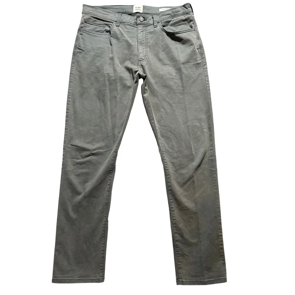 Flint and Tinder 365 Pant Mens 33x30 (Fits 34x30) Slim Fit Chino Discoloration